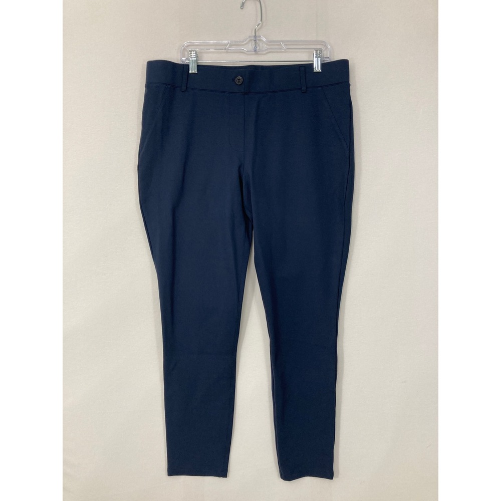 Betabrand Dress Pant Yoga Pants 2XL Navy Slim Leg Work Office Comfort‎